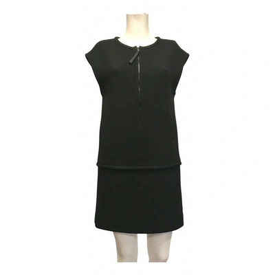 Pre-owned P.a.r.o.s.h Wool Mid-length Dress In Black