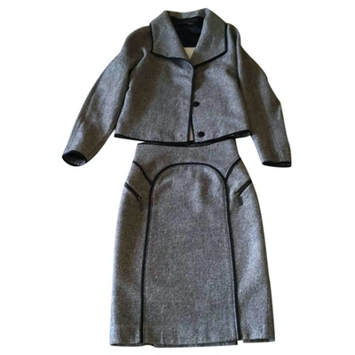 Pre-owned Amanda Wakeley Grey Wool Dress