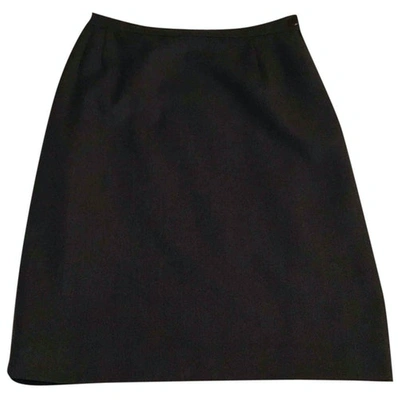 Pre-owned Valentino Wool Mid-length Skirt In Grey