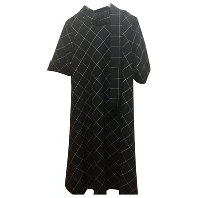 Pre-owned Escada Wool Mid-length Dress In Black