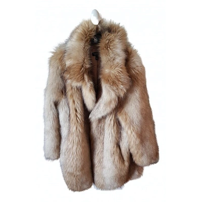 Pre-owned Topshop Tophop  Beige Faux Fur Coat