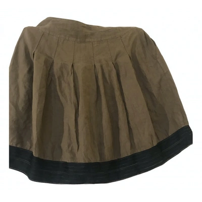 Pre-owned Etro Wool Mid-length Skirt In Brown