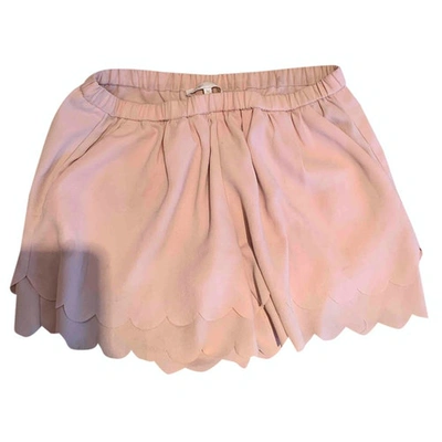 Pre-owned Maje Pink Polyester Shorts