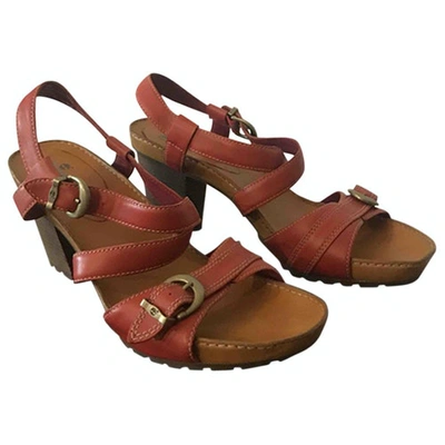 Pre-owned Timberland Red Leather Sandals