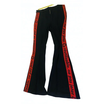 Pre-owned Faith Connexion Wool Slim Pants In Black