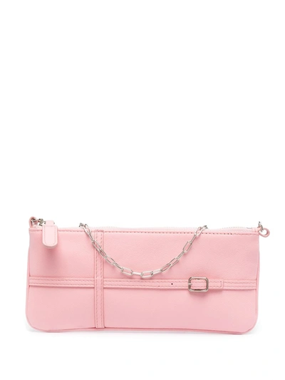 Abra Pink Belt Baguette Bag