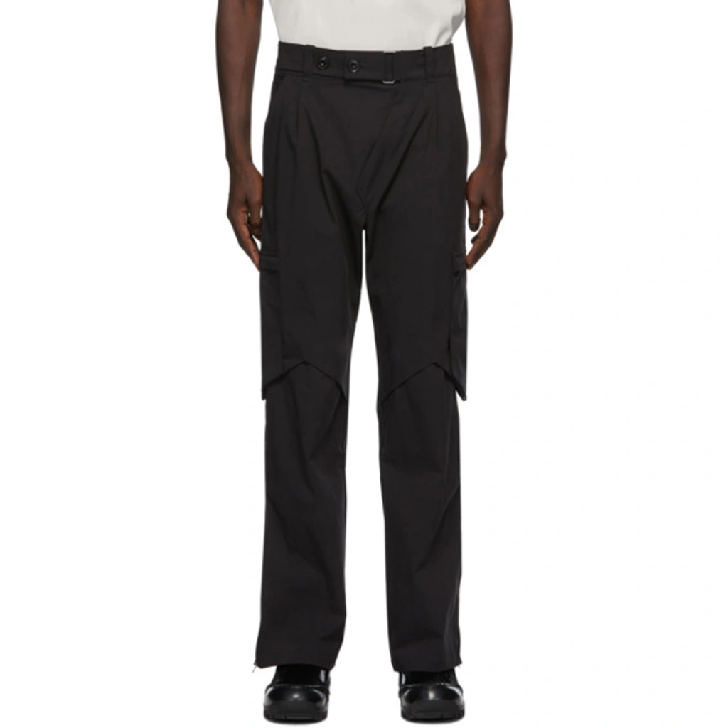 Kiko Kostadinov Black Bindra Cargo Pants In Crow Black | ModeSens