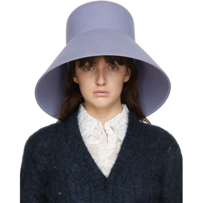 Nina Ricci Purple Fur Structured Hat In U3096 Parma