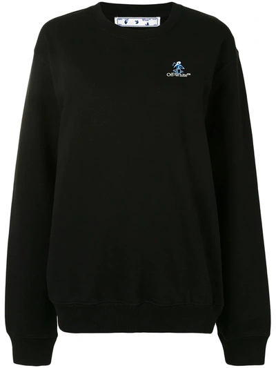 Off-white Skeleton Print Sweatshirt In Black