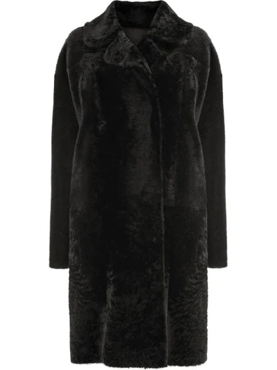 Drome Reversible Fur Coat In Black