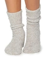 Barefoot Dreams Cozychic Heathered Plush Socks In Oyster,white