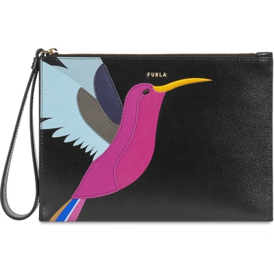 Furla Babylon In Toni Nero (black) Flamingo Purple I (purple