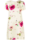 La Doublej Mini Swing Silk Dress In Giardino