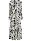 La Doublej Floral-print Long-sleeved Maxi Dress In Himzes