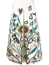 La Doublej Women's Santa Monica Floral Cotton Midi Skirt In Tree Of Life