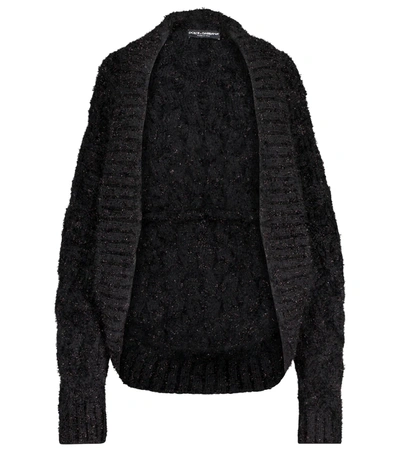 Dolce & Gabbana Cashmere And Wool-blend Cardigan In Black