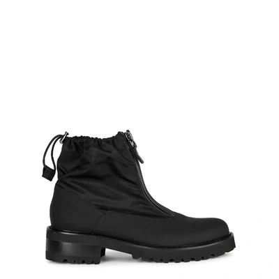 Malone Souliers Tatum 50 Black Rubberised Ankle Boots