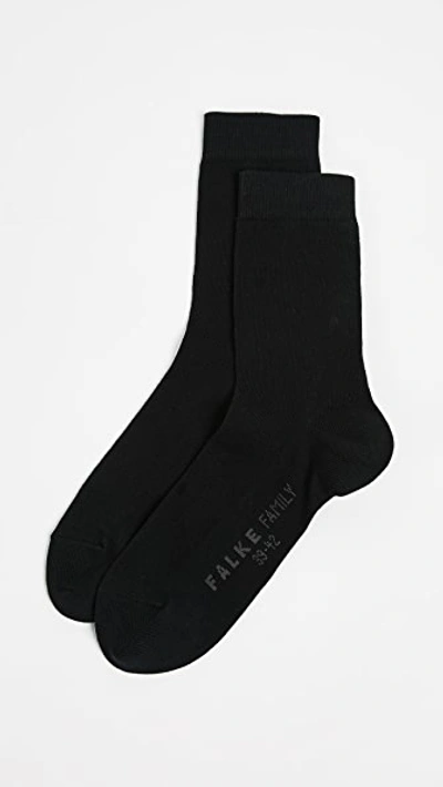 Falke Family Ankle Socks In Black