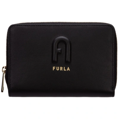 Furla Rita Compact Zip Wallet In Black