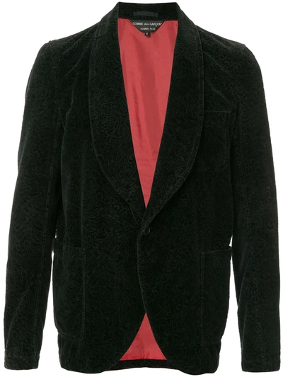Pre-owned Comme Des Garçons Velvet Paisley Blazer In Black