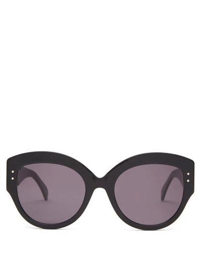 Alaïa Eyewear Embellished Oversized Cat-eye Acetate Sunglasses In Black