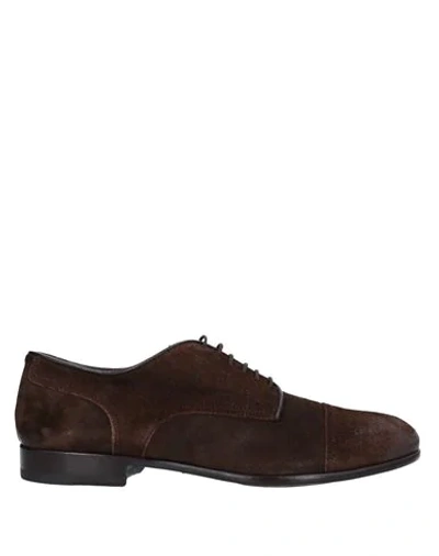 Antonio Maurizi Lace-up Shoes In Dark Brown