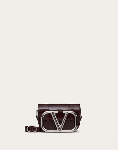 Valentino Garavani Small Supervee Patent Crossbody Bag In Rubin