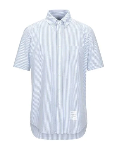 Thom Browne Shirts In Sky Blue