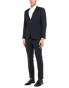 Grey Daniele Alessandrini Suits In Dark Blue