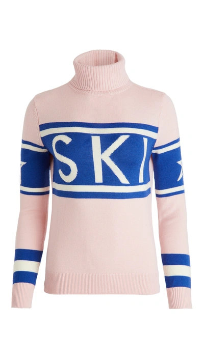 Perfect Moment Schild Ski Turtleneck Sweater In Pure Pink