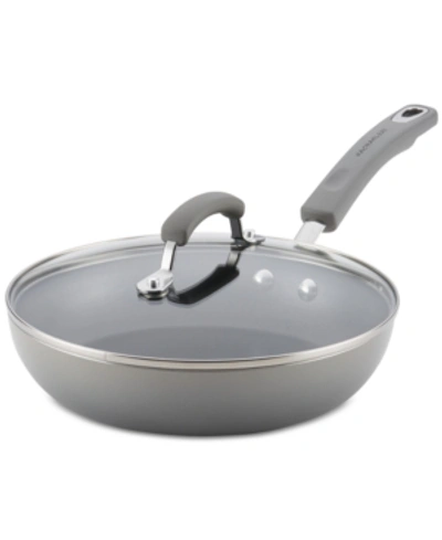Rachael Ray Classic Brights Collection 9.5in Deep Skillet In Sea Salt Gray