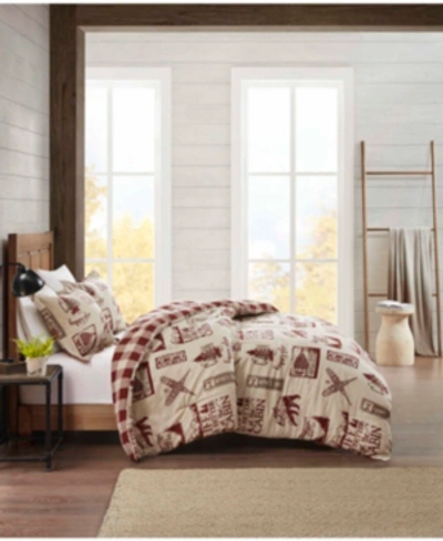 Premier Comfort Flannel King Comforter Cabin Mini Set