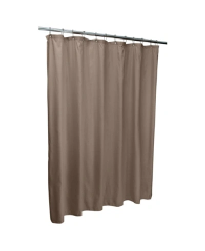 Bath Bliss Microfiber Soft Touch Diamond Design Shower Curtain Liner Bedding In Taupe
