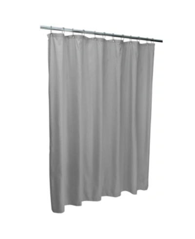Bath Bliss Microfiber Soft Touch Diamond Design Shower Curtain Liner Bedding In Silver