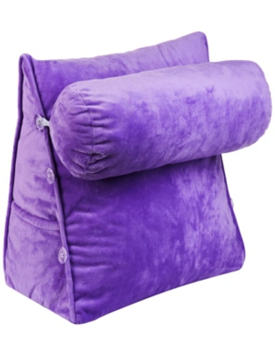 Cheer Collection Bolster Wedge Pillow In Purple