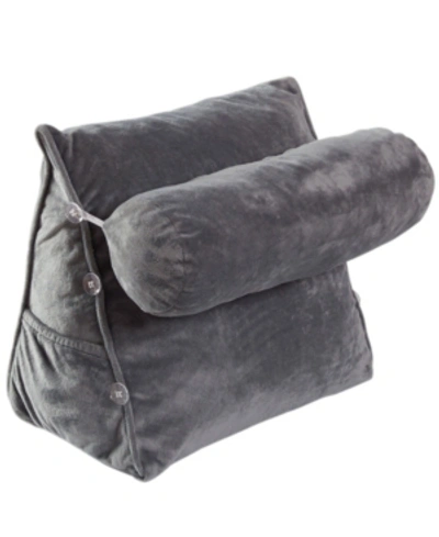Cheer Collection Bolster Wedge Pillow In Gray