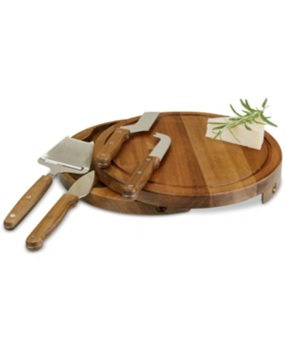 Picnic Time Toscana By  Acacia Circo Cheese Board & Tools Set In Brown