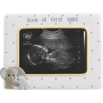 Precious Moments Elephant Love At First Sight Ultrasound 4 X 6 Resin & Glass Photo Frame 183407 In Gray