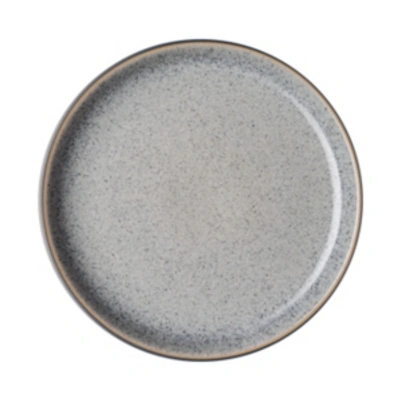 Denby Studio Craft Grey 4 Piece Coupe Dinner Plate Set In Studio Grey
