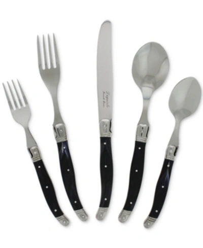 French Home Laguiole 20-piece French Black Flatware Set, Service For 4