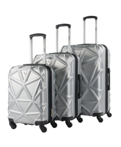 Amka Gem 3-pc. Hardside Luggage Set In Silver