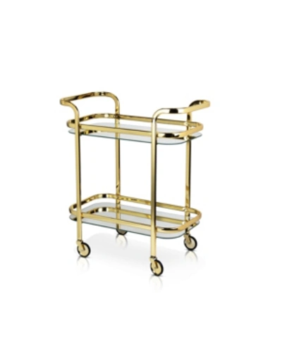 Viski Belmont Bar Cart In Gold-tone