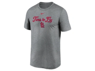 Nike Men's St. Louis Cardinals Triptych Logo Legend T-shirt In Gray