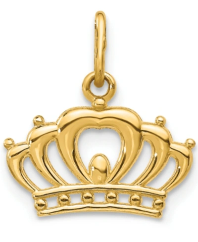 Macy's Emperor Crown Charm Pendant In 14k Gold In Yellow Gold
