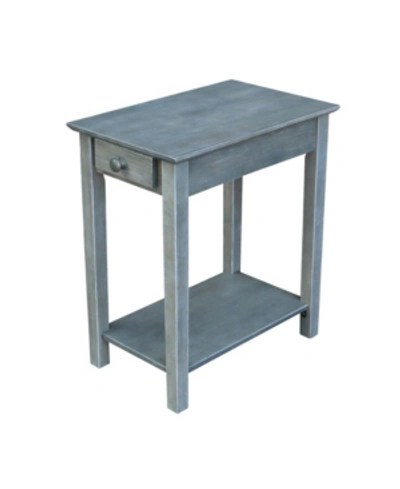 International Concepts Narrow End Table In Heather Gray