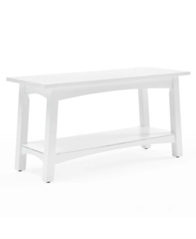 Alaterre Furniture Craftsbury Wood Entryway Bench In White