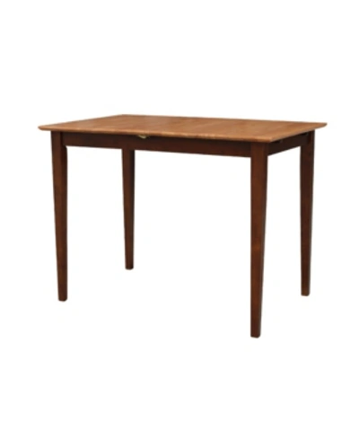 International Concepts Table With Butterfly Extension In Brown