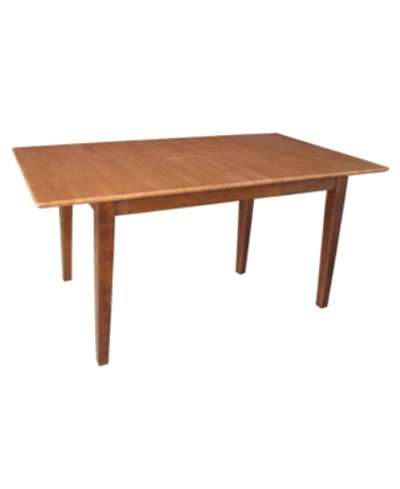 International Concepts Table With Butterfly Extension In Brown