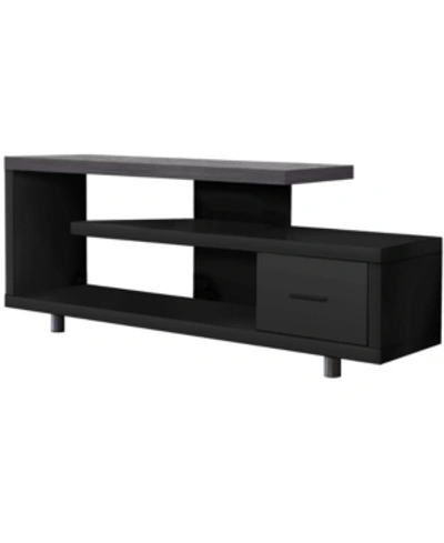 Monarch Specialties Tv Stand - 60" L Top With 1 Drawer In Black