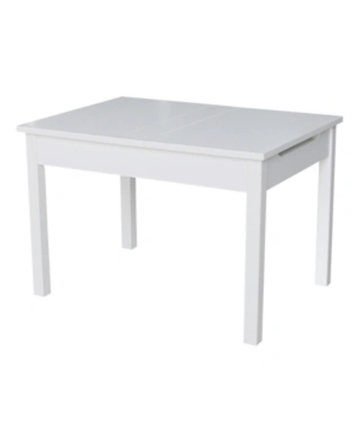 International Concepts Table With Lift Up Top For Storage In White